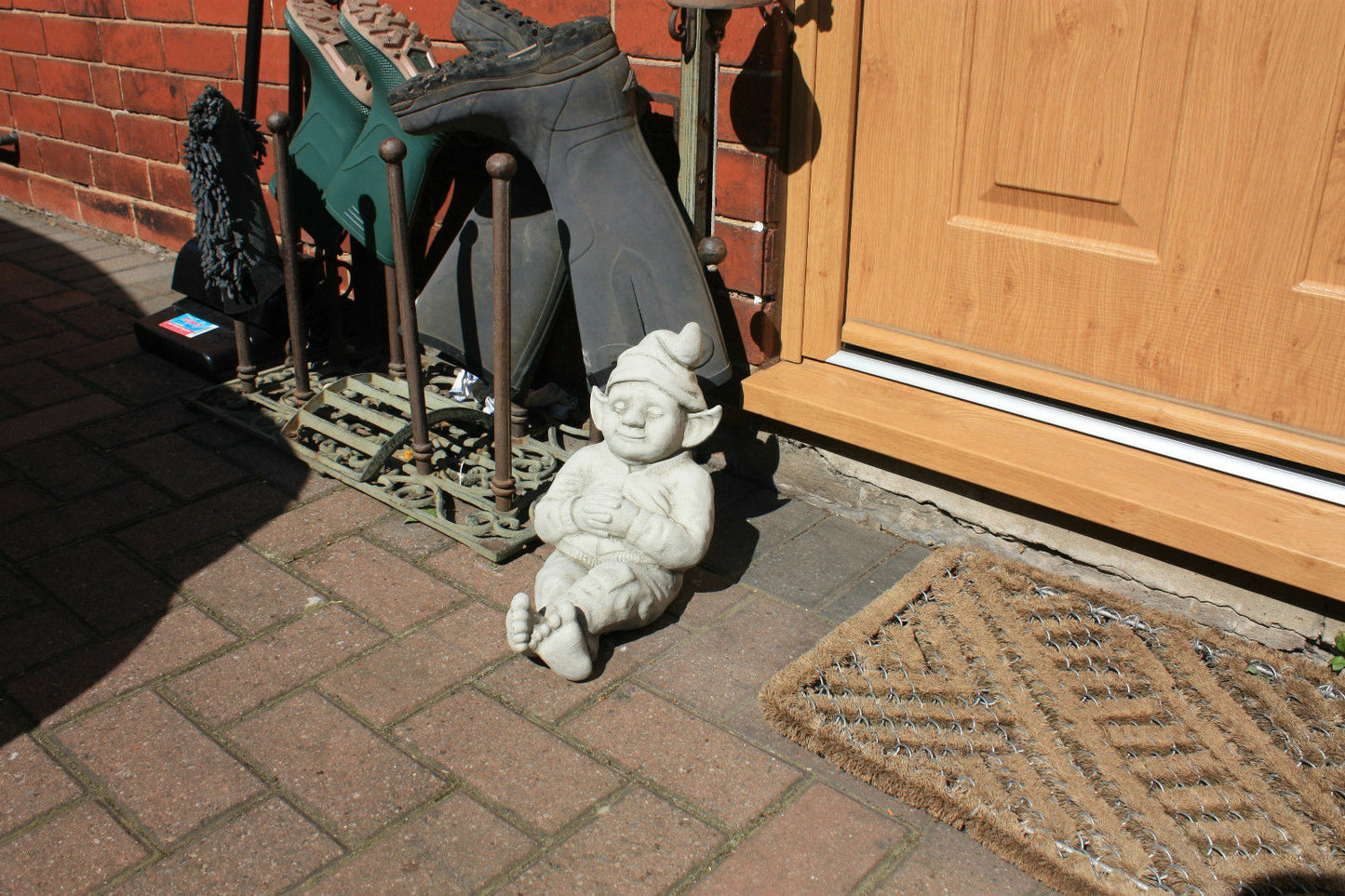Stone Sleeping Pixie/Gnome Ornament