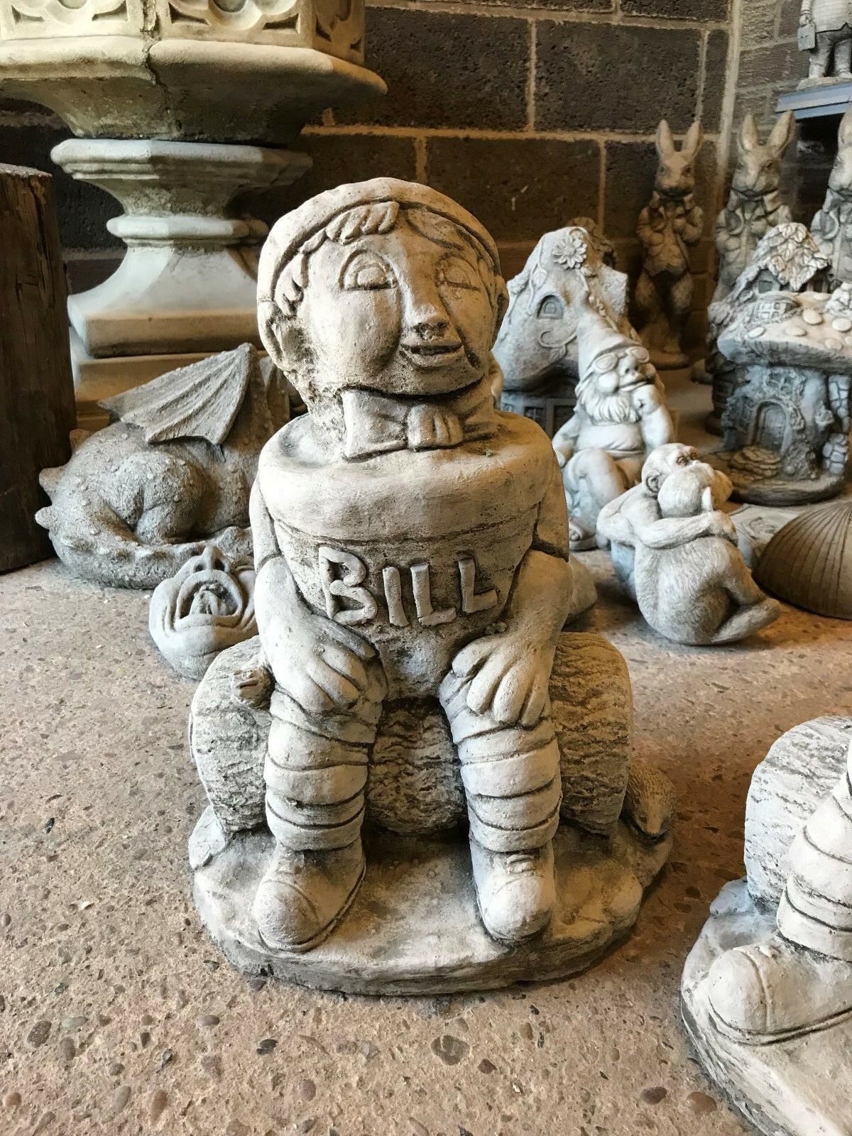 Stone Bill & Ben Flower Pot Ornaments