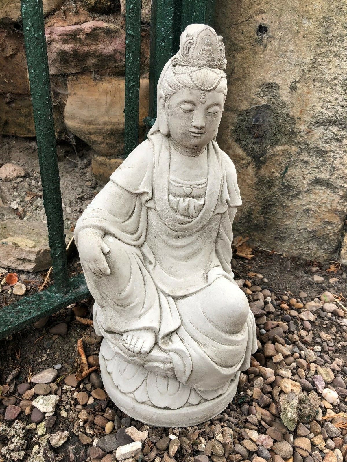 Kuan Yin Garden Statue - Stone Sculpture Ornament