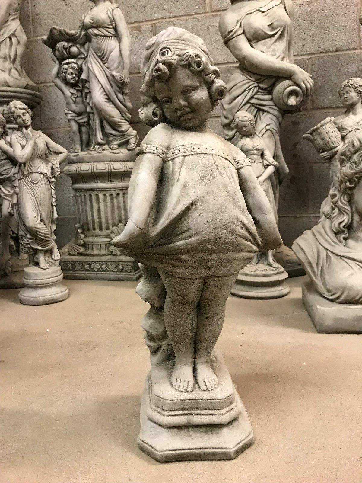 Stone Garden Girl Sculpture Ornament