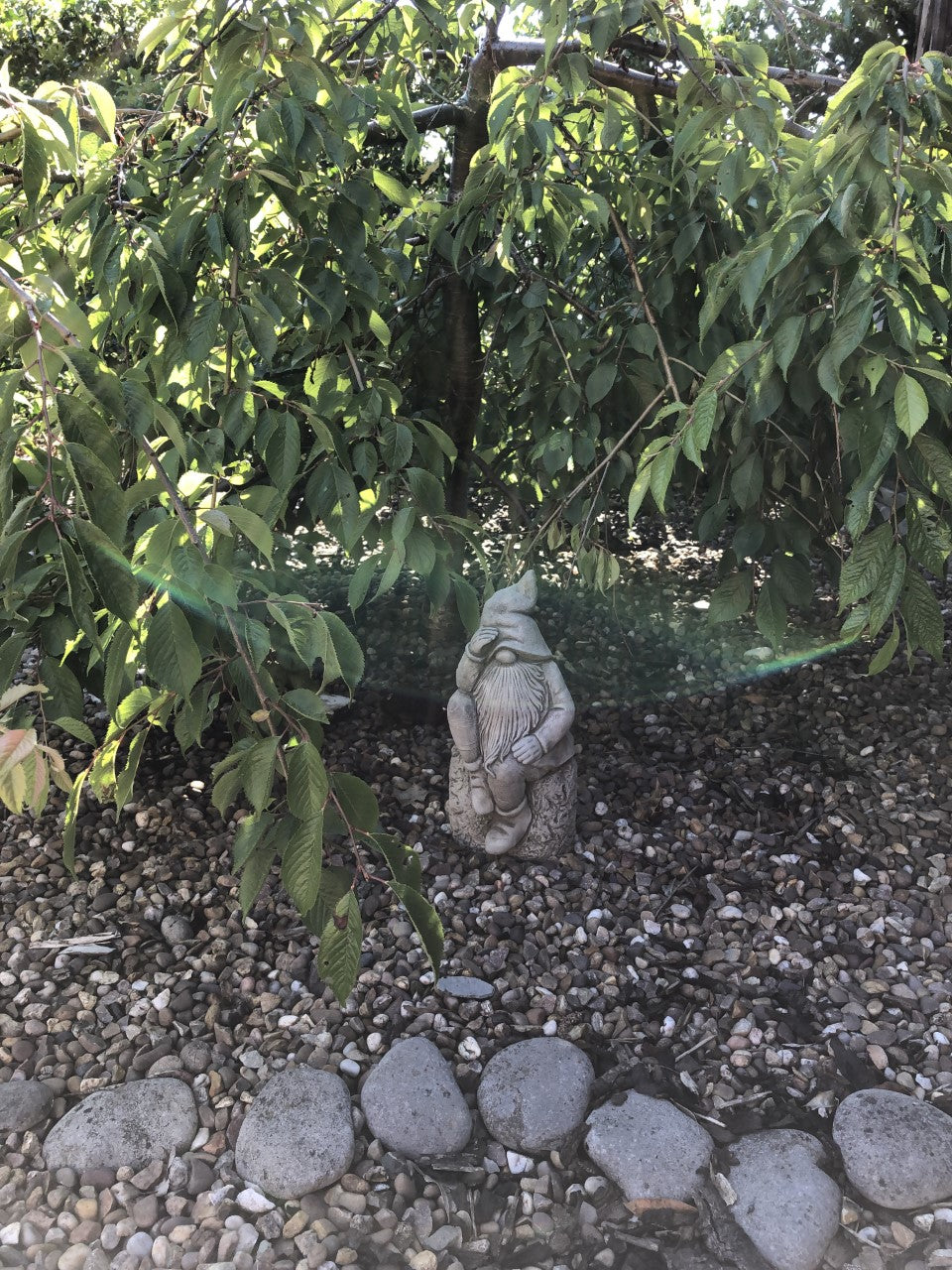 Stone Searching Dwarf Gnome Garden Ornament