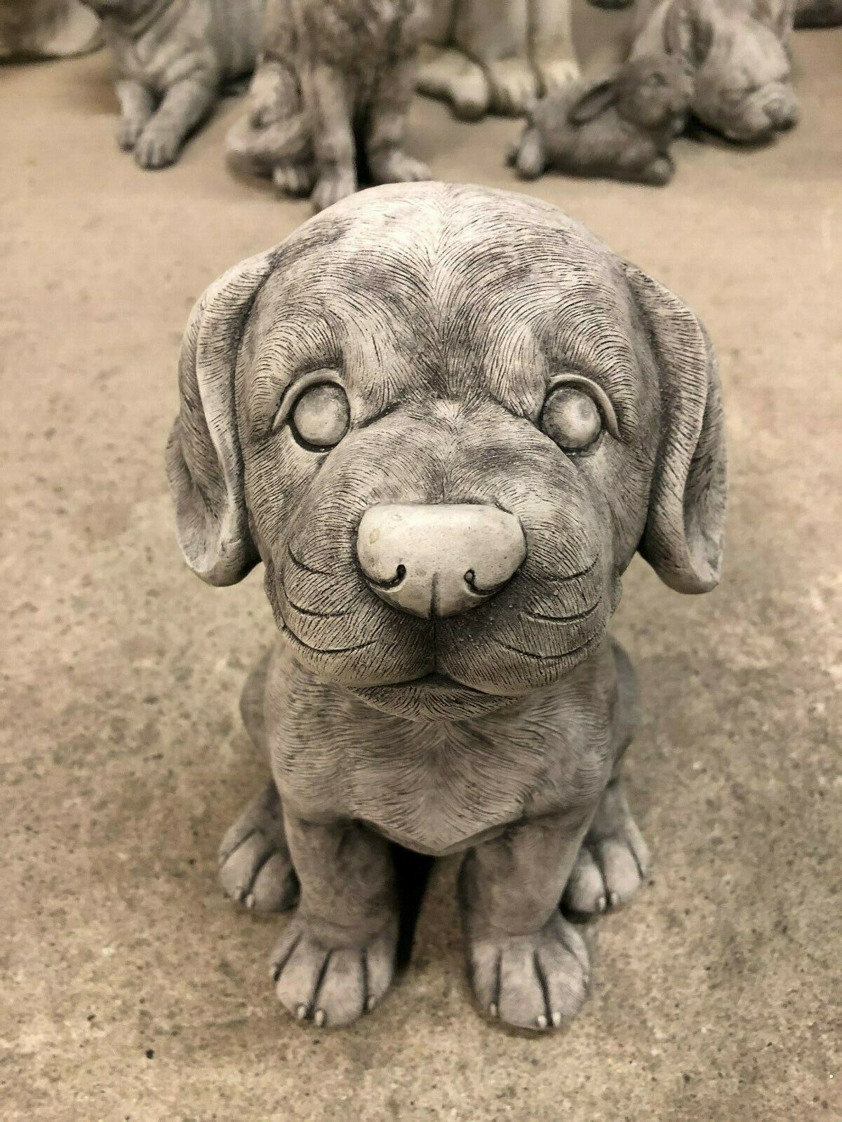 Stone Puppy Garden Ornament - Enhances Outdoor Space