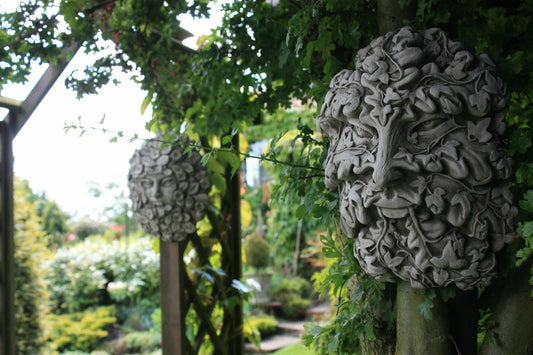 Stone Greenman/Greenwoman Tree/Wall Plaques