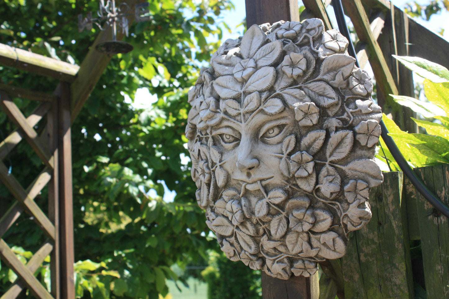 Stone Greenwoman Tree/Wall Plaque