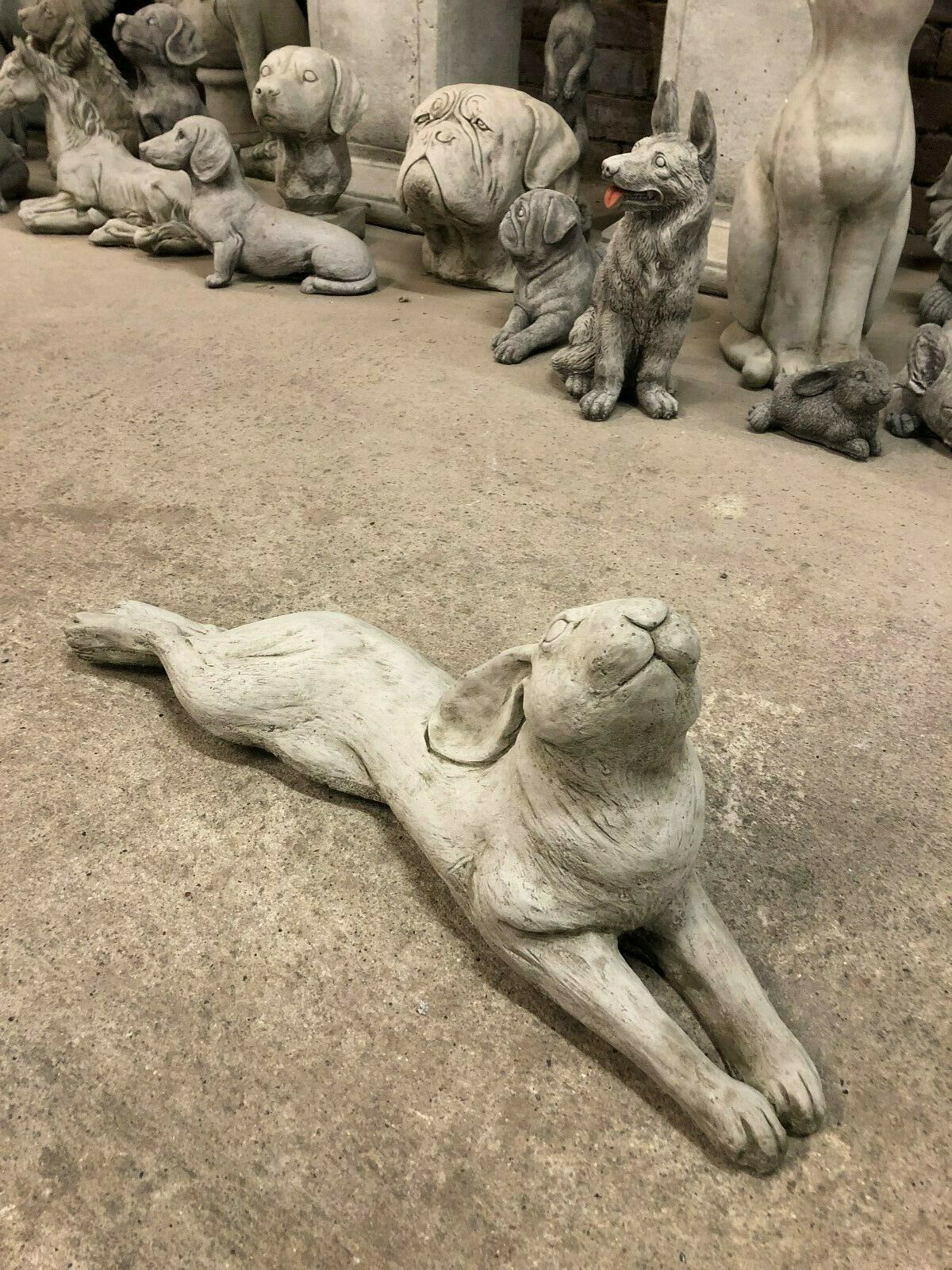 Stone Laying Down Gazing Hare Ornament