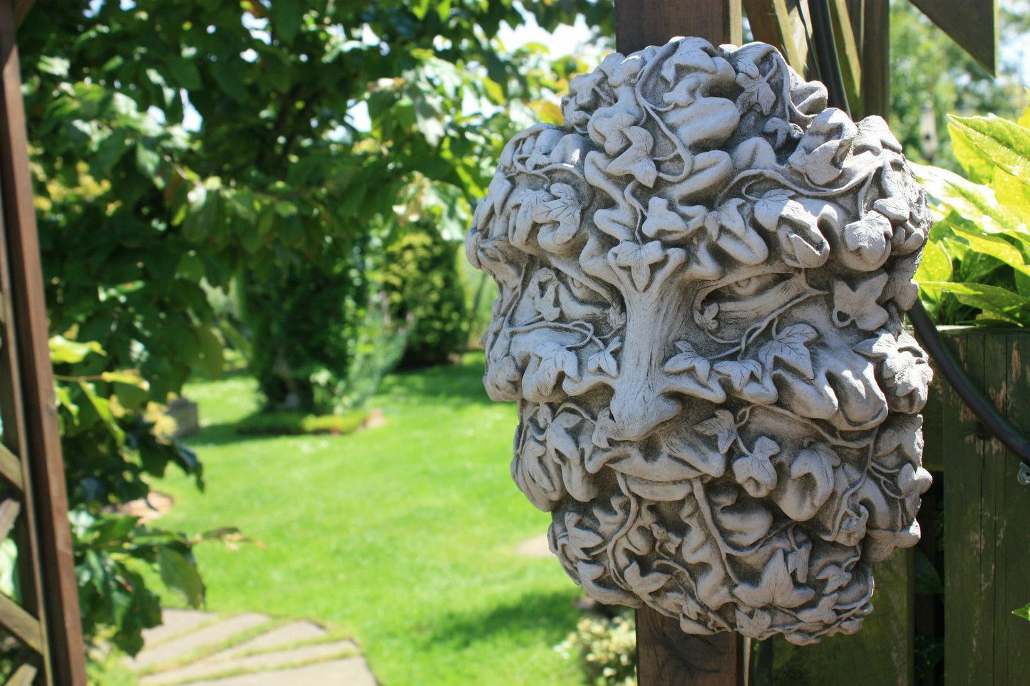 Stone Greenman Tree/Wall Plaque