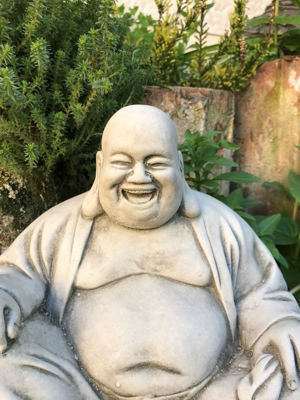 Stone Laughing Fat Buddha Ornament