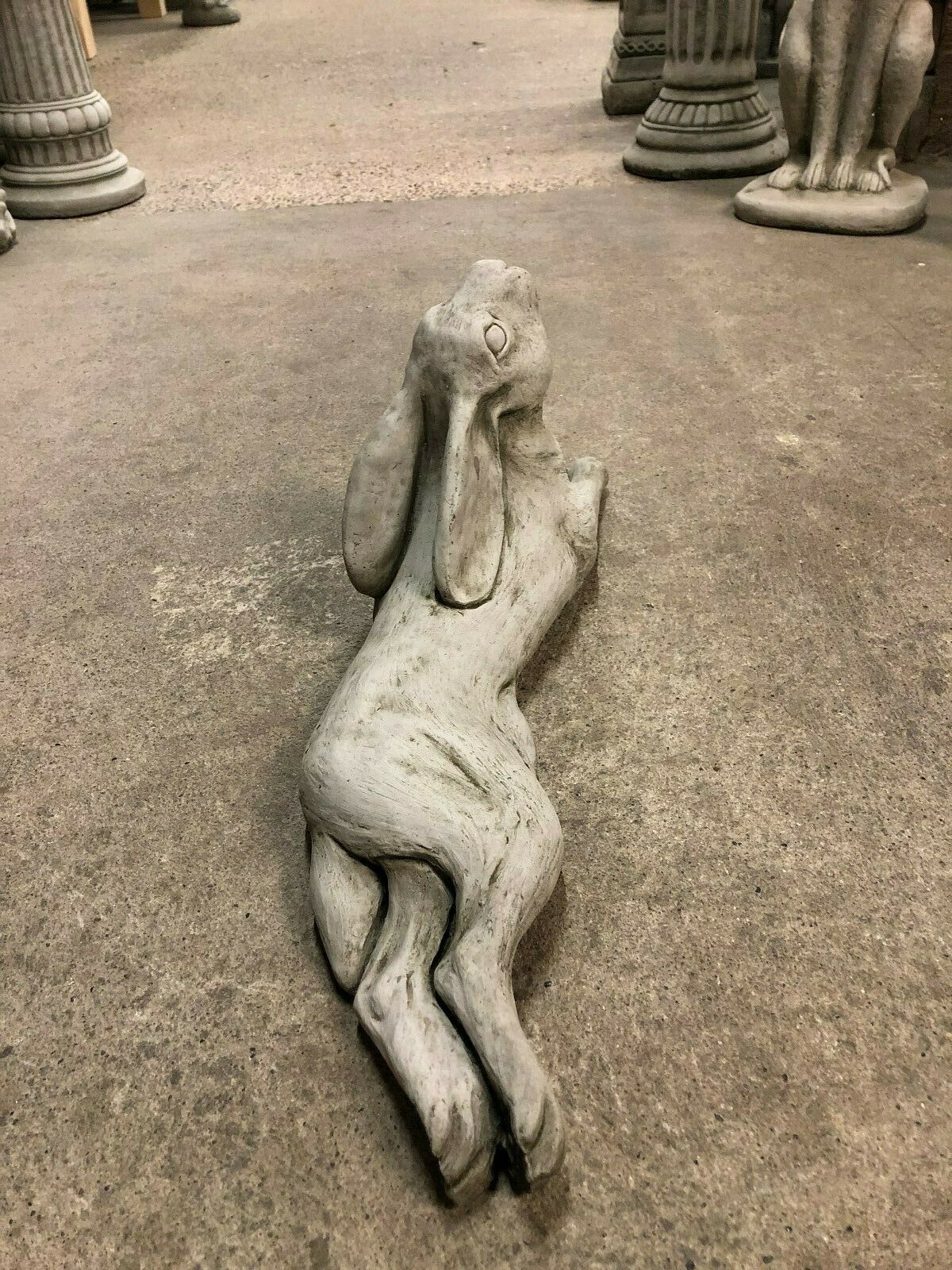 Stone Laying Down Gazing Hare Ornament