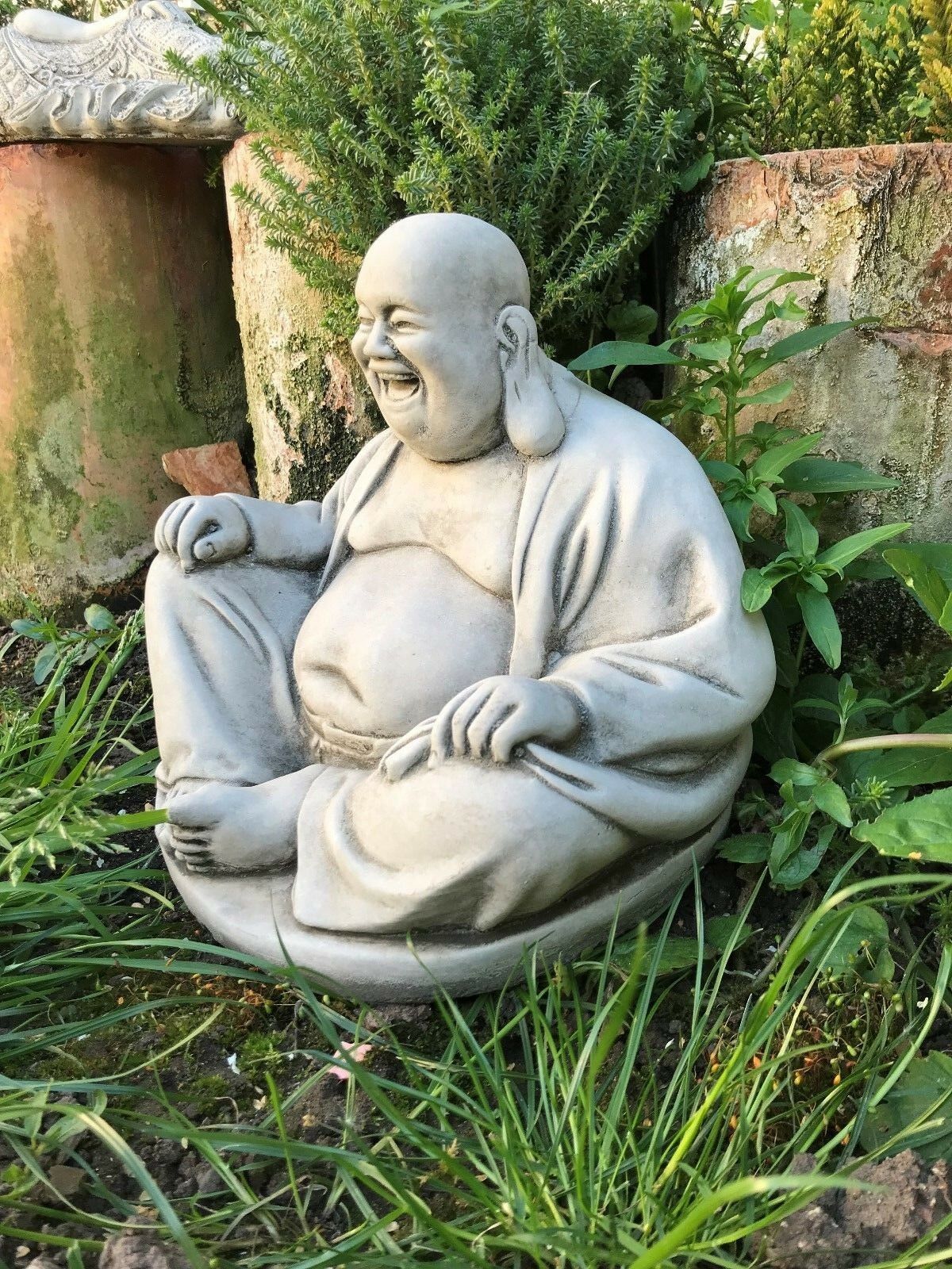 Stone Laughing Fat Buddha Ornament