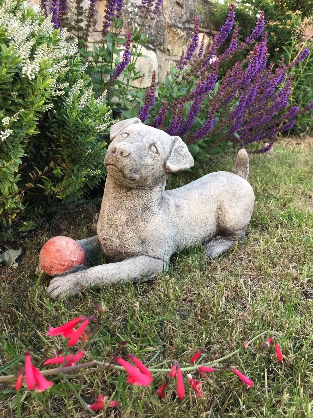 Stone Jack Russell Dog Ornament