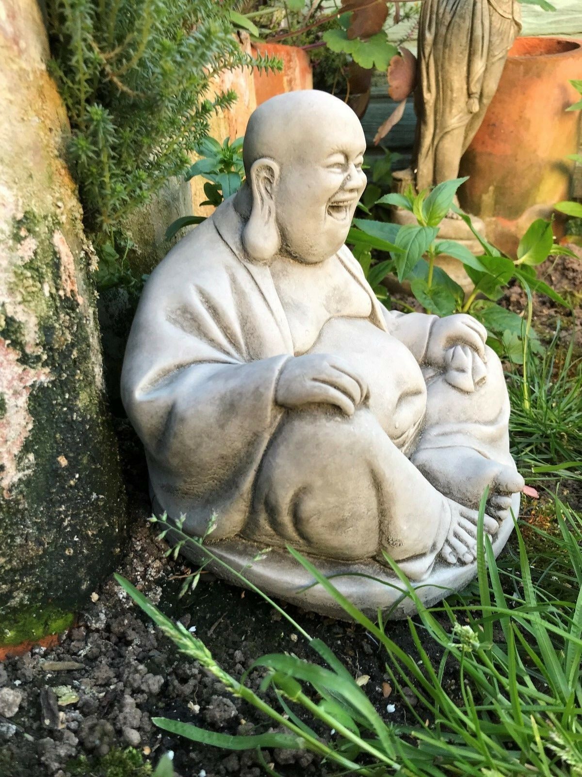 Stone Laughing Fat Buddha Ornament