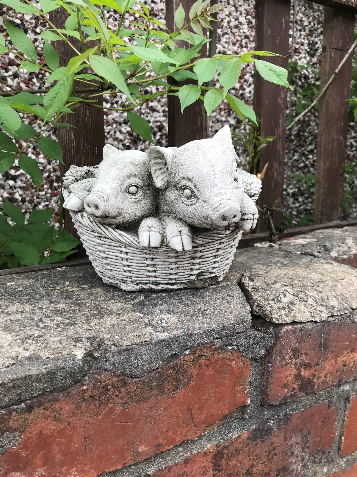 Stone Pig Planter Garden Ornament