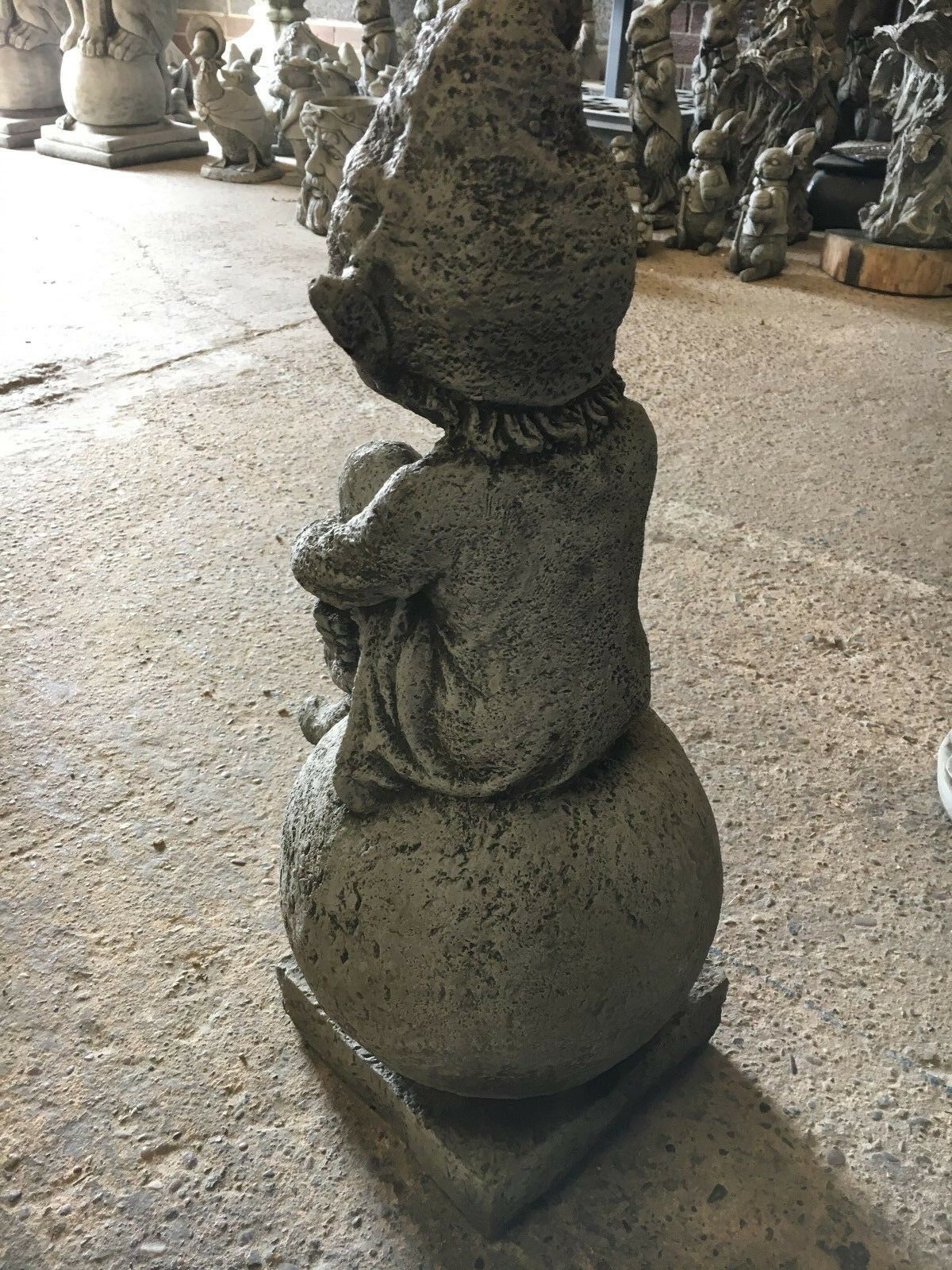 Stone Pixie on Ball Garden Ornament