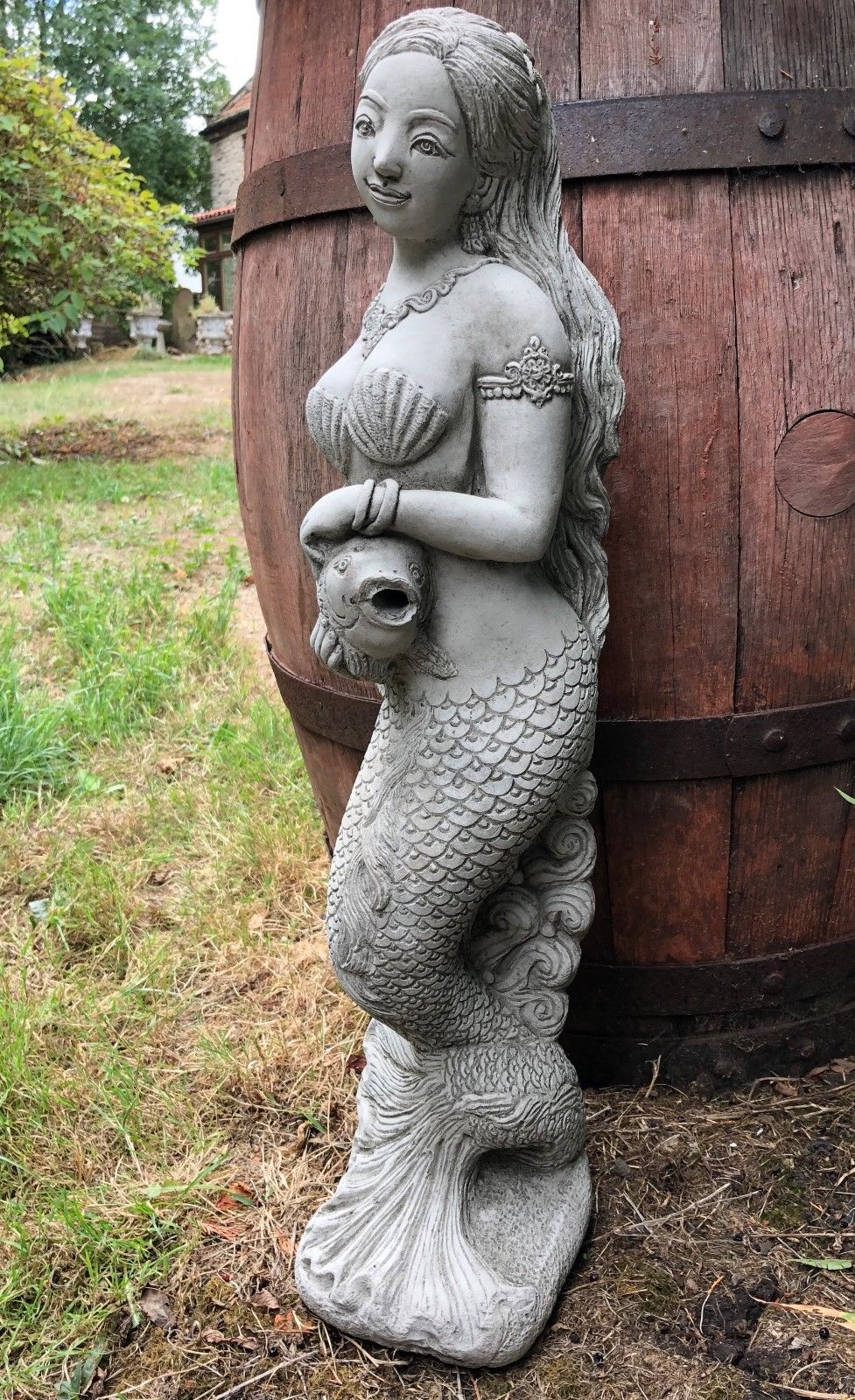 Mermaid Garden Water Feature Ornament for Ponds