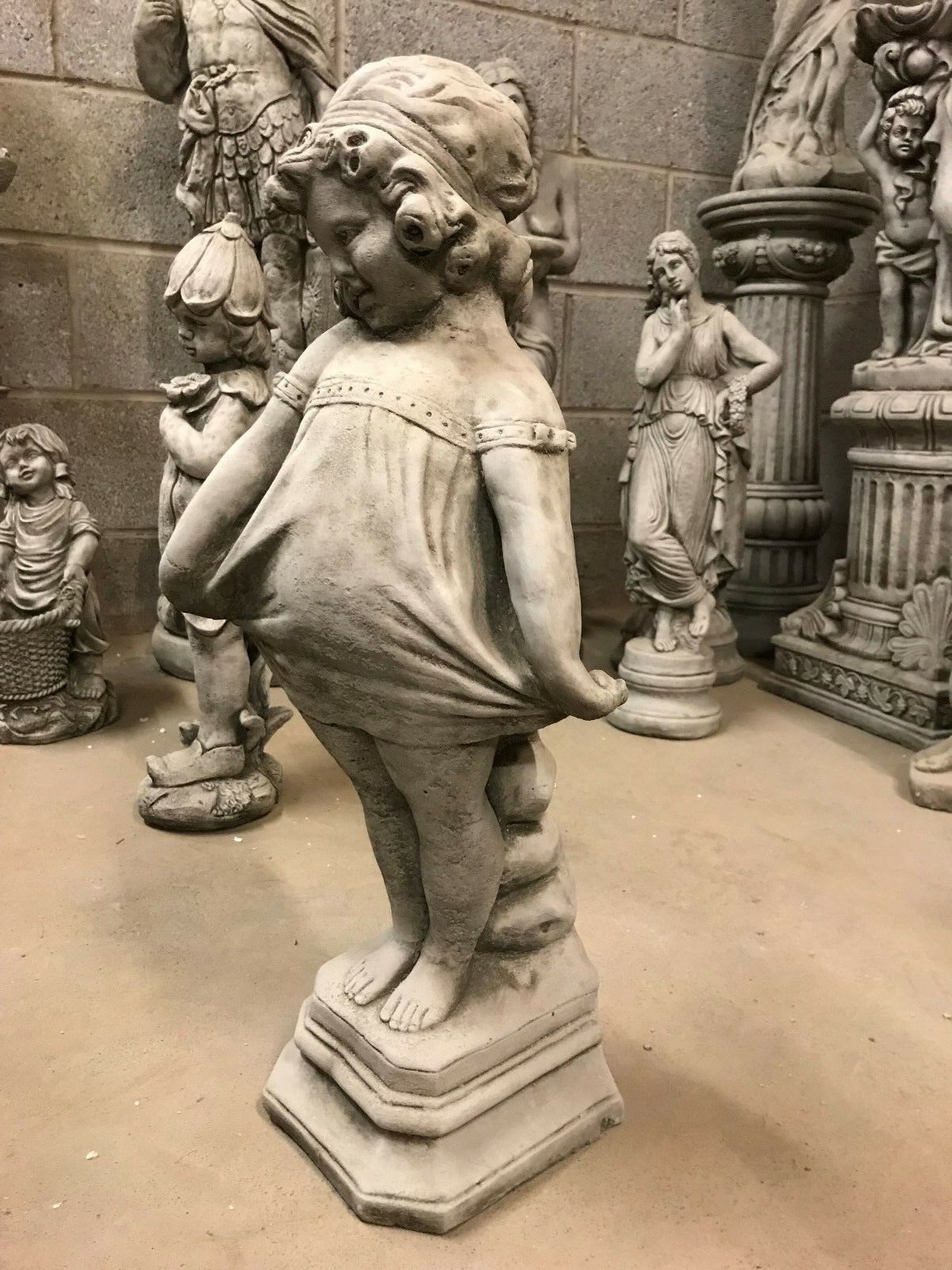 Stone Garden Girl Sculpture Ornament