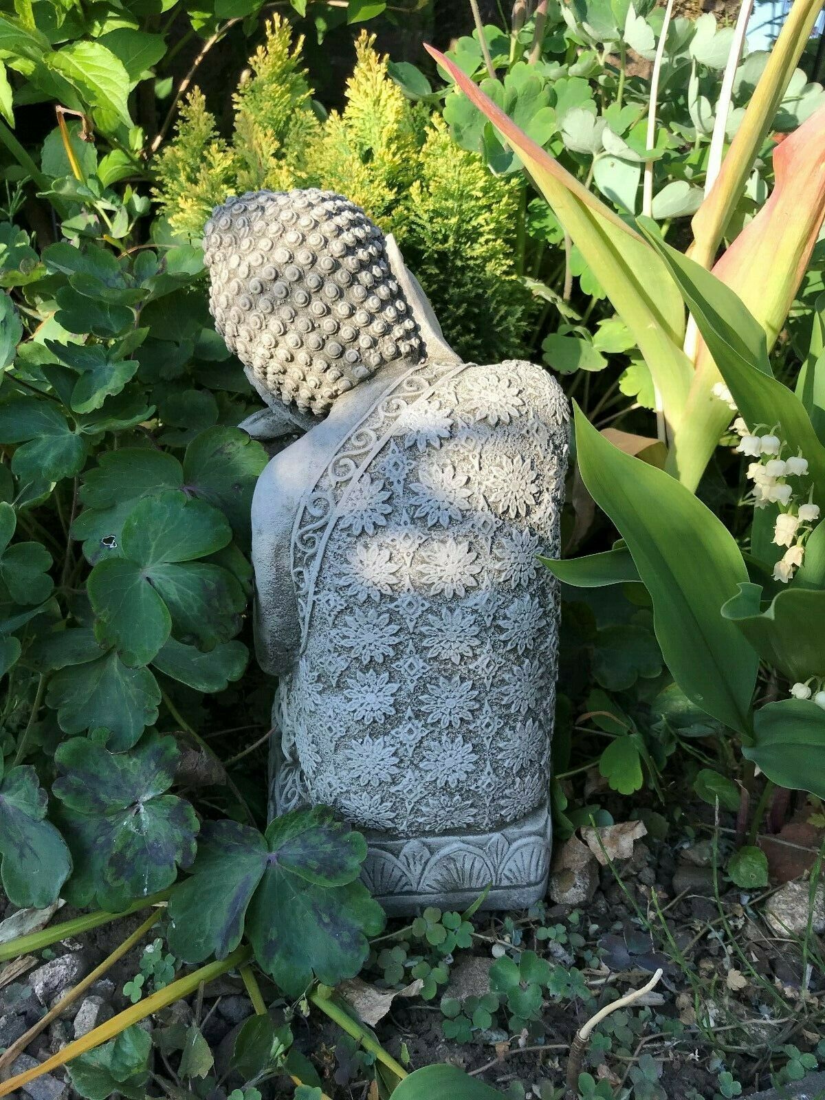 Stone Sleeping Buddha Garden Sculpture Ornament