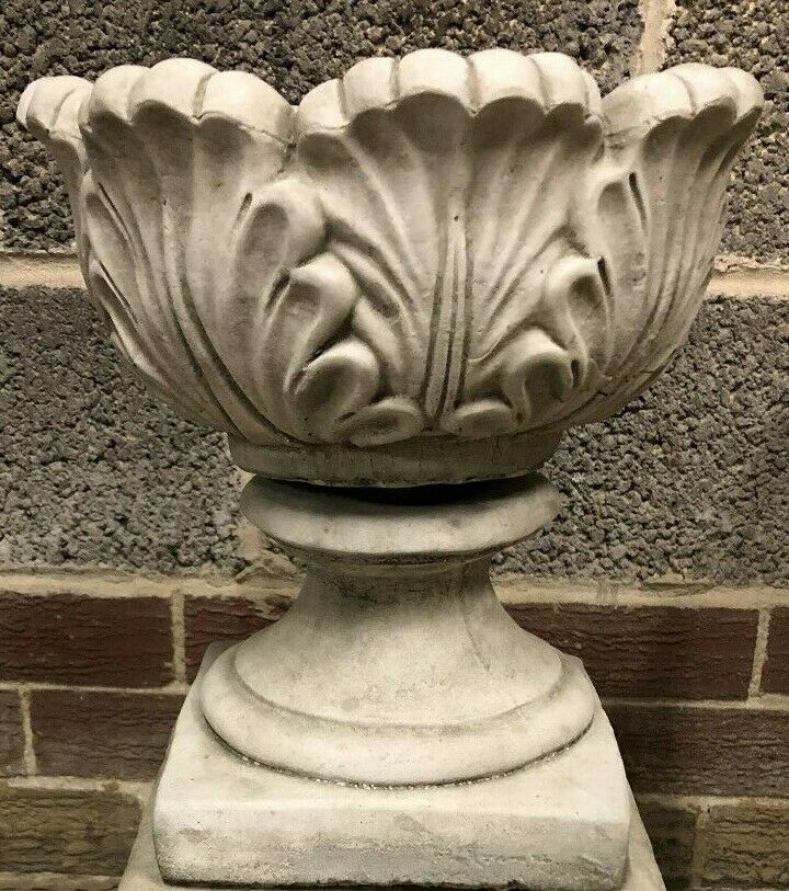 Small Tulip Garden Planter Pot with Antique Finish