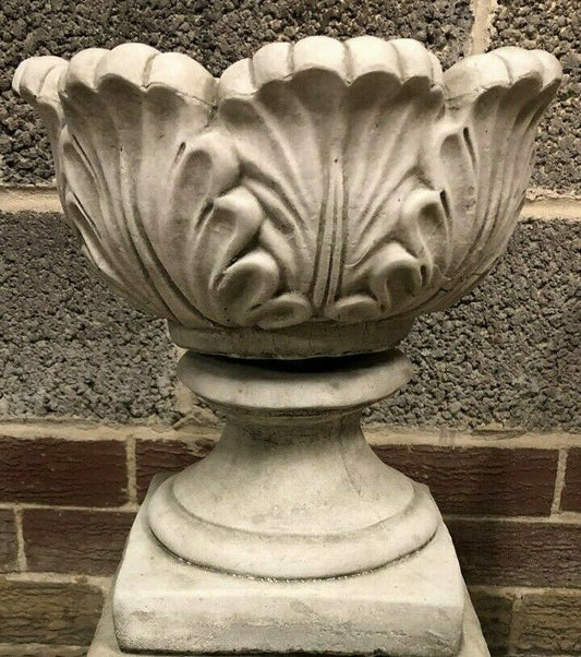 Small Tulip Garden Planter Pot with Antique Finish