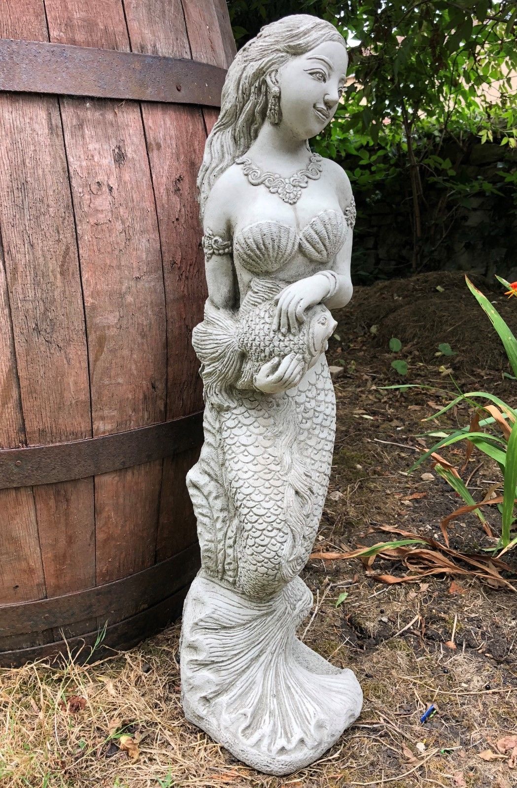 Mermaid Garden Water Feature Ornament for Ponds