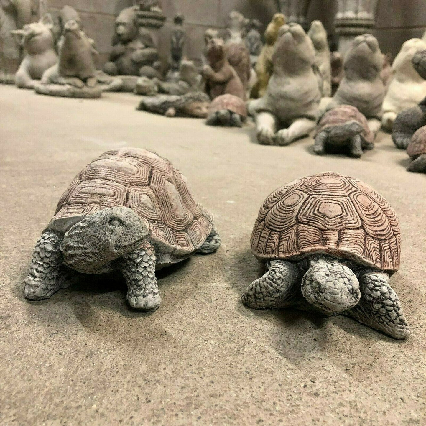 Pair of Stone Tortoise Ornaments