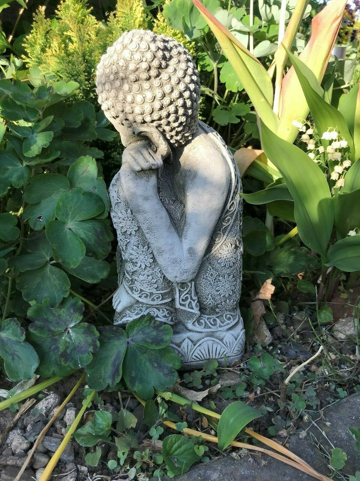 Stone Sleeping Buddha Garden Sculpture Ornament