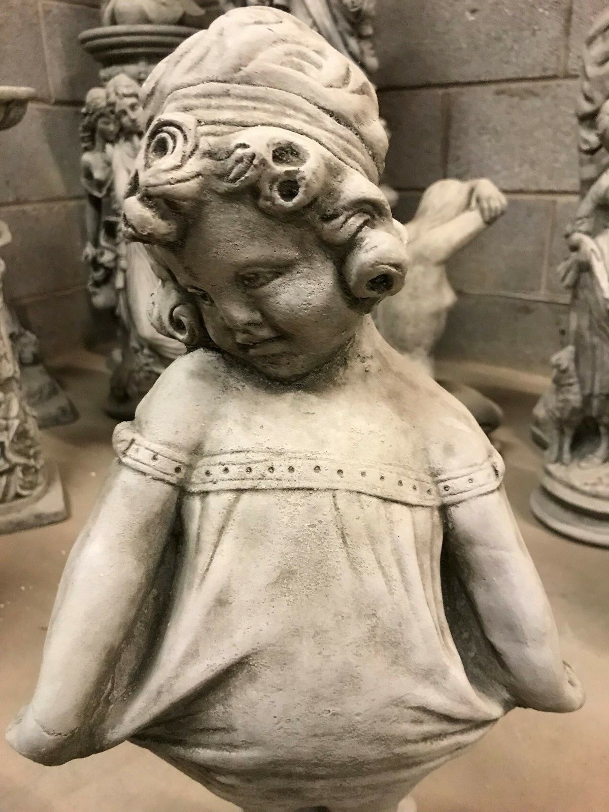 Stone Garden Girl Sculpture Ornament