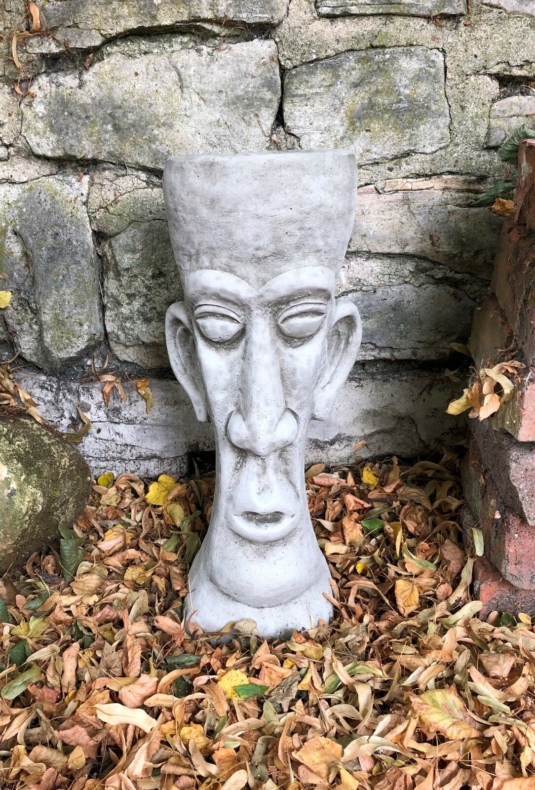 Stone Easter Island Head Planter