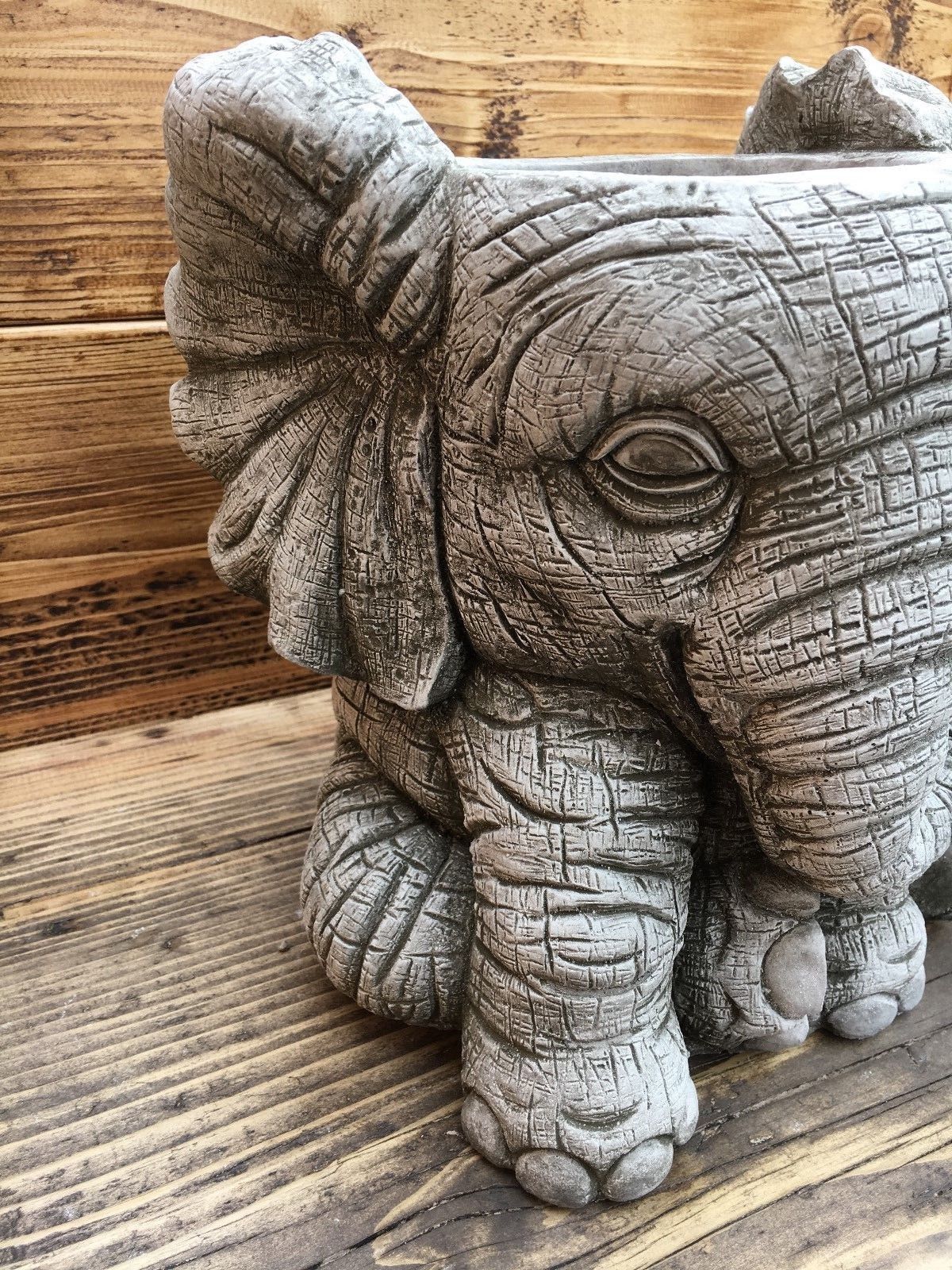 Stone Elephant Planter Pot