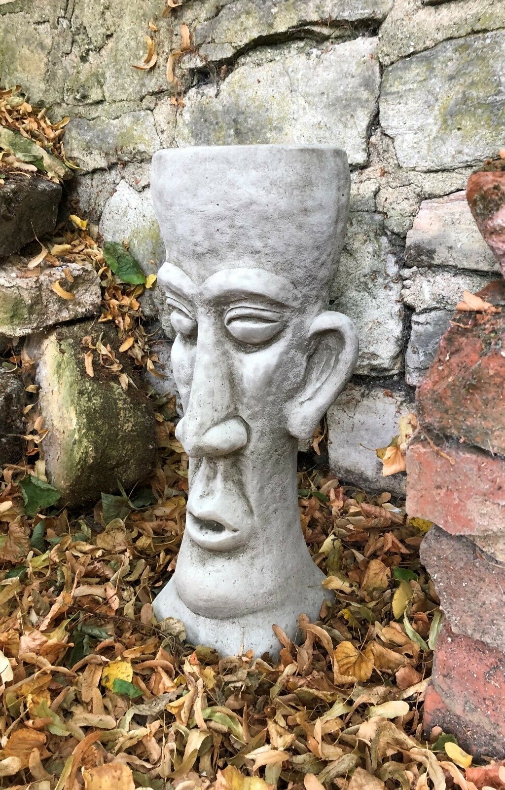 Stone Easter Island Head Planter