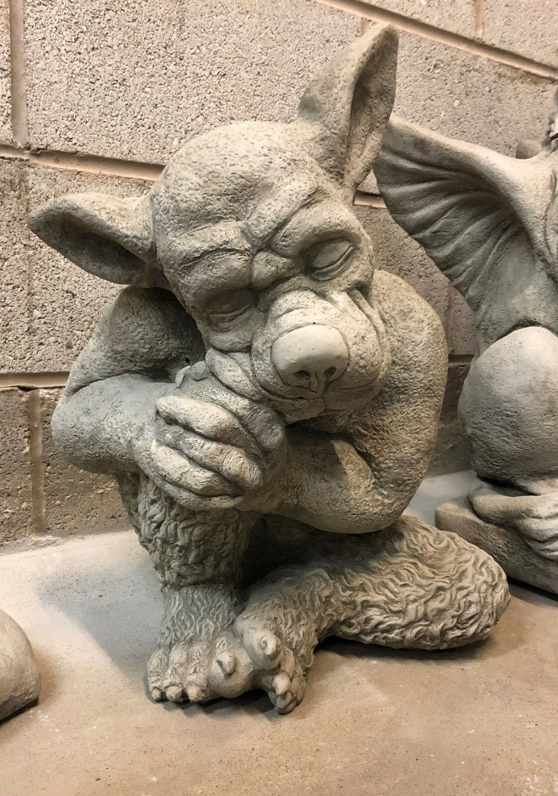 Stone Sleeping Gargoyle Statue