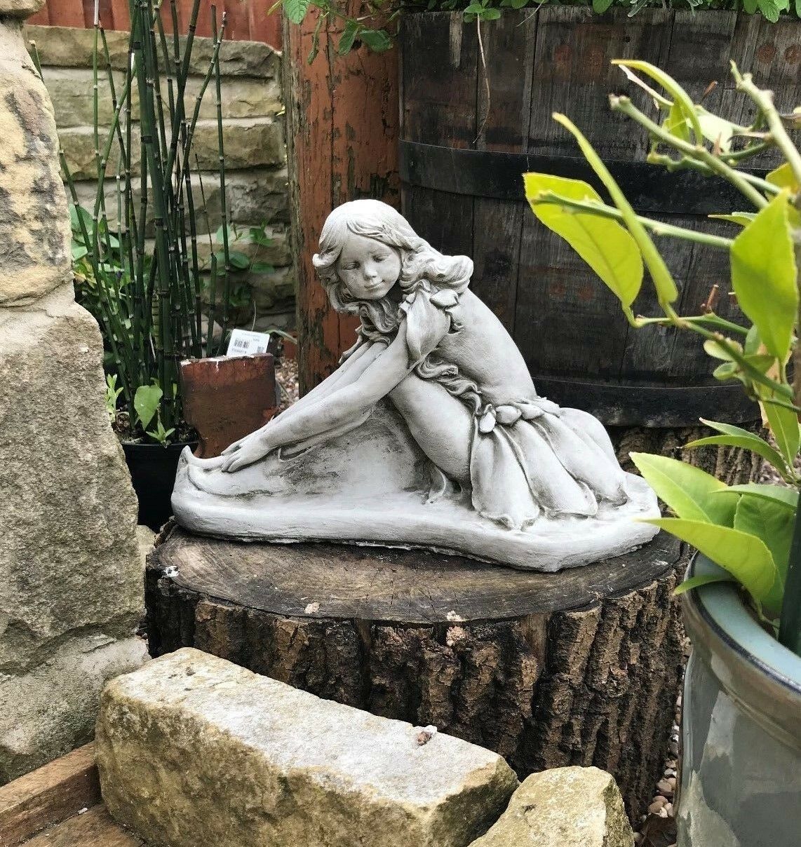 Stone Fairy Garden Ornament - Unique Sculpture for Gardens