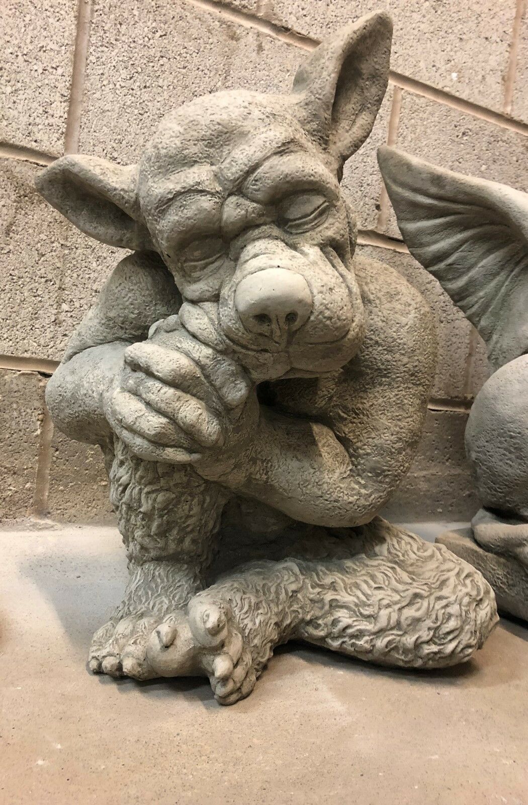 Stone Sleeping Gargoyle Statue