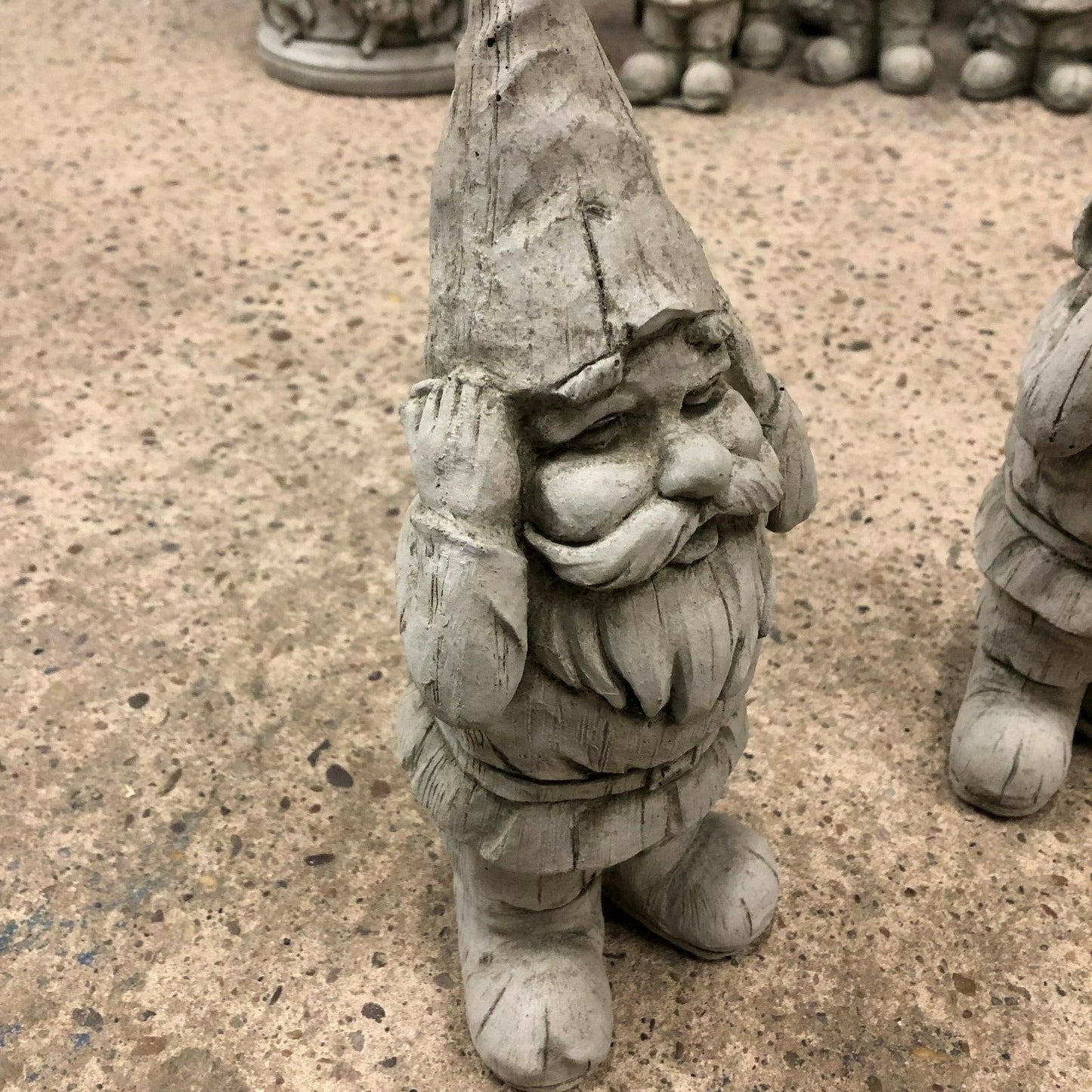 Set of 3 Stone Hear, See & Speak No Evil Gnome Ornaments