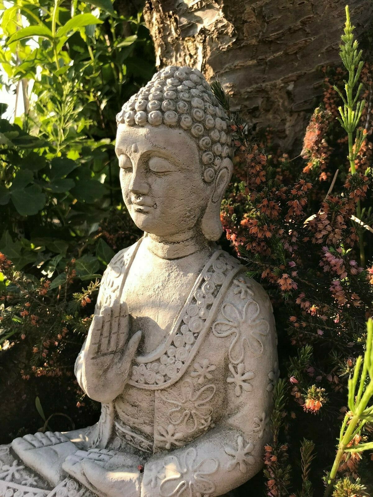 Stone Buddha Garden Ornament for Peaceful Outdoors