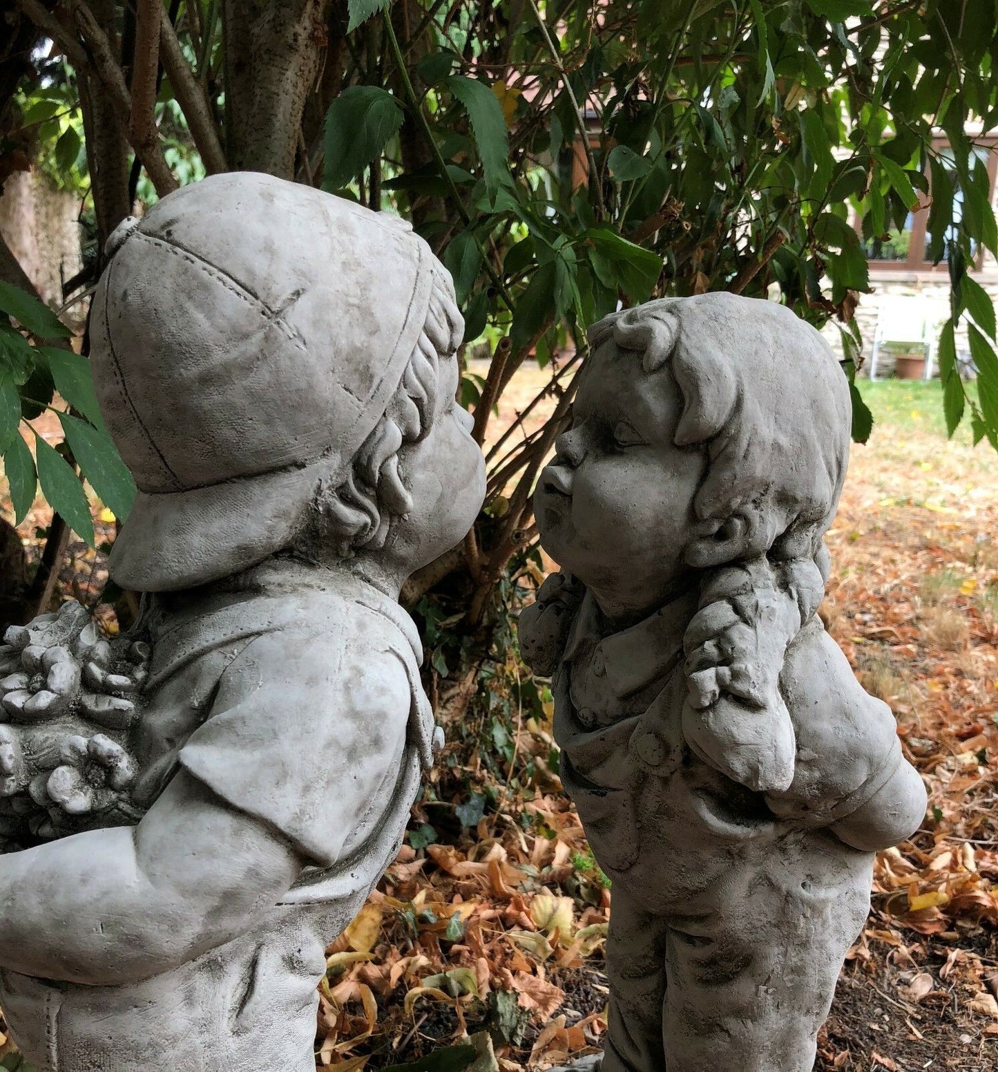 Stone Jack & Jill Statues