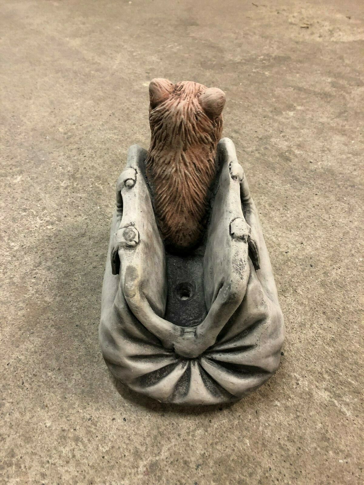 Stone Cat in Bag Planter