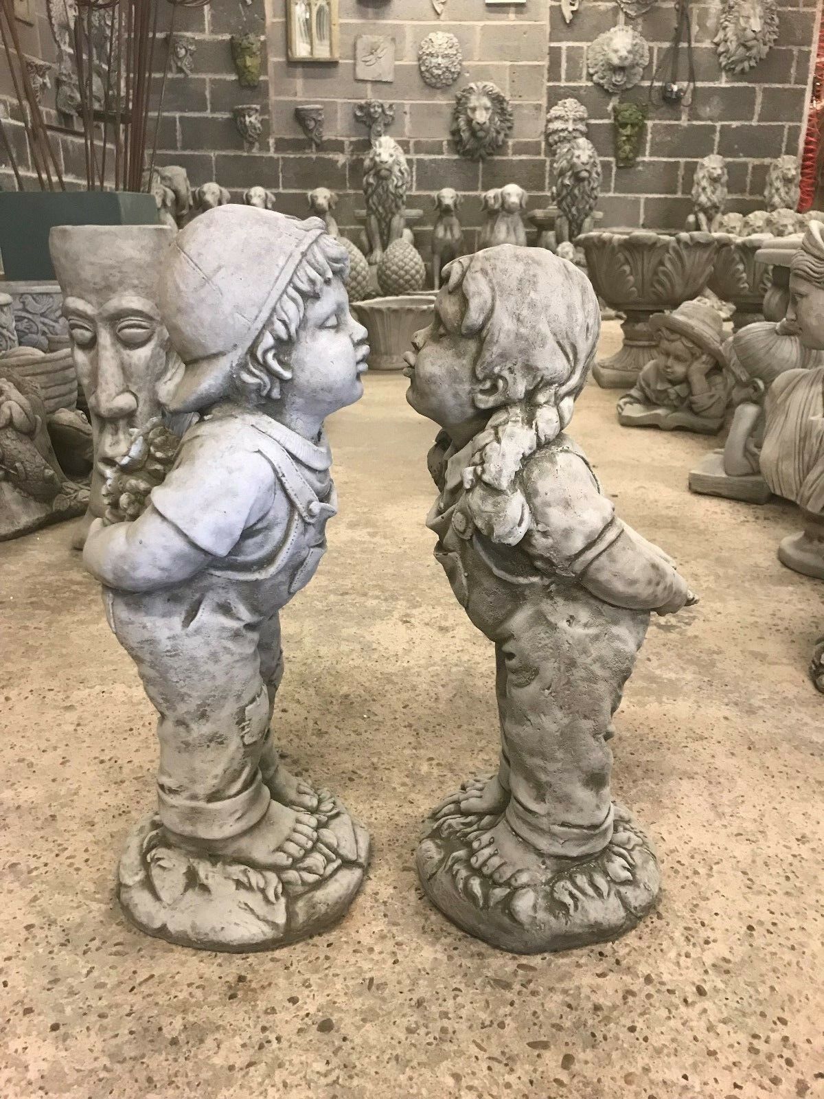 Stone Jack & Jill Statues