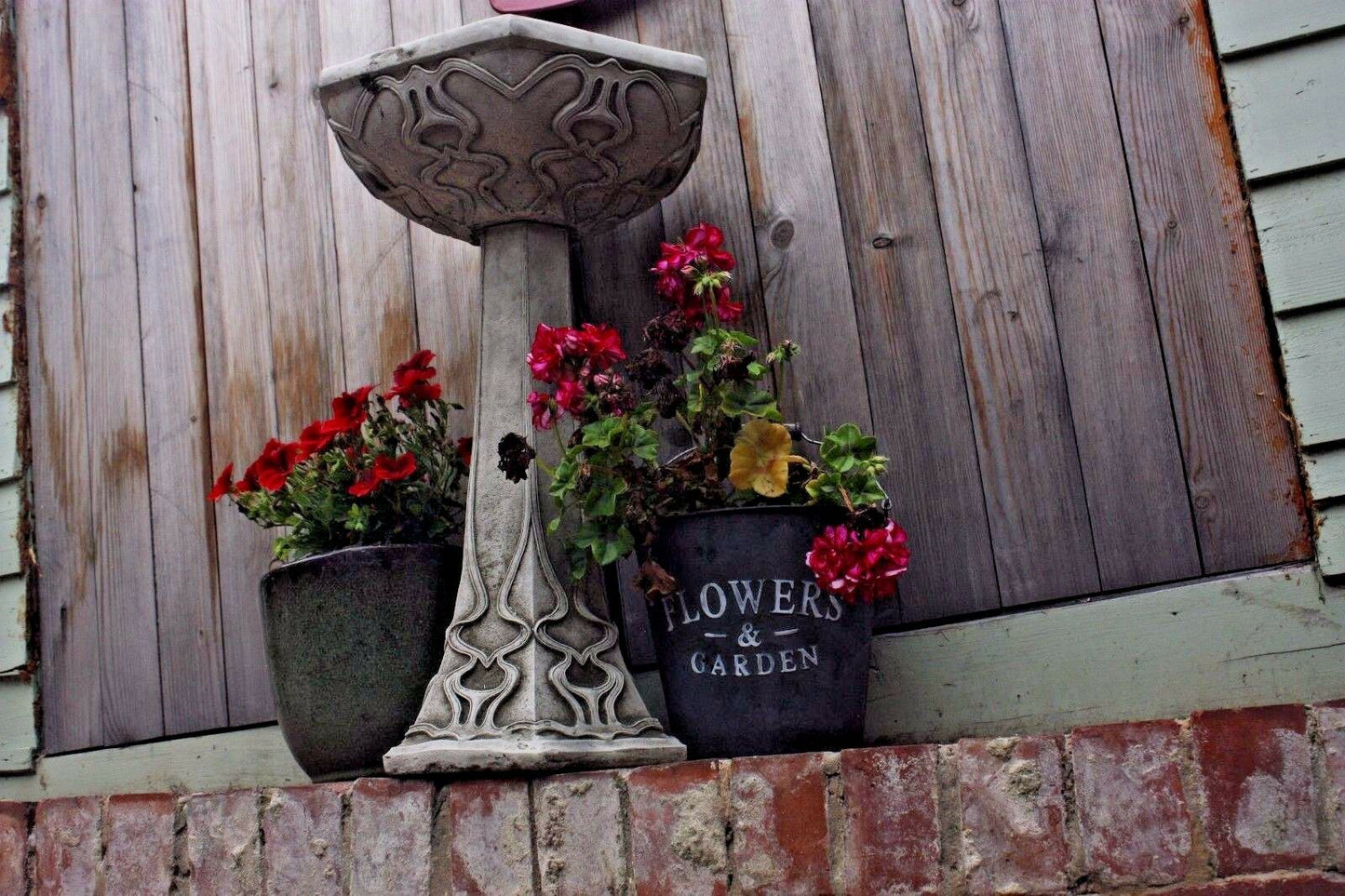 Stone Art Noveau Bird Bath