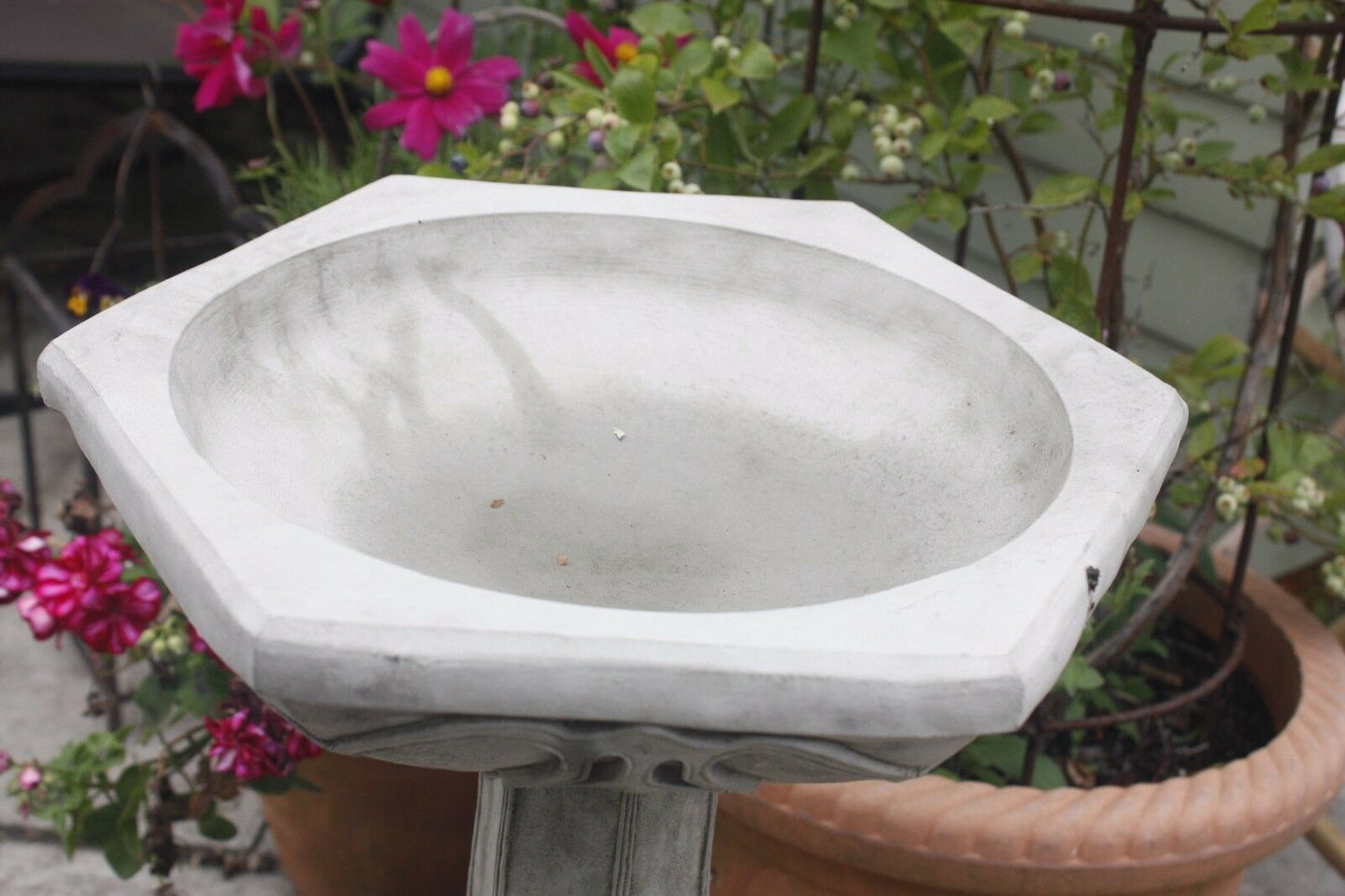 Stone Art Noveau Bird Bath