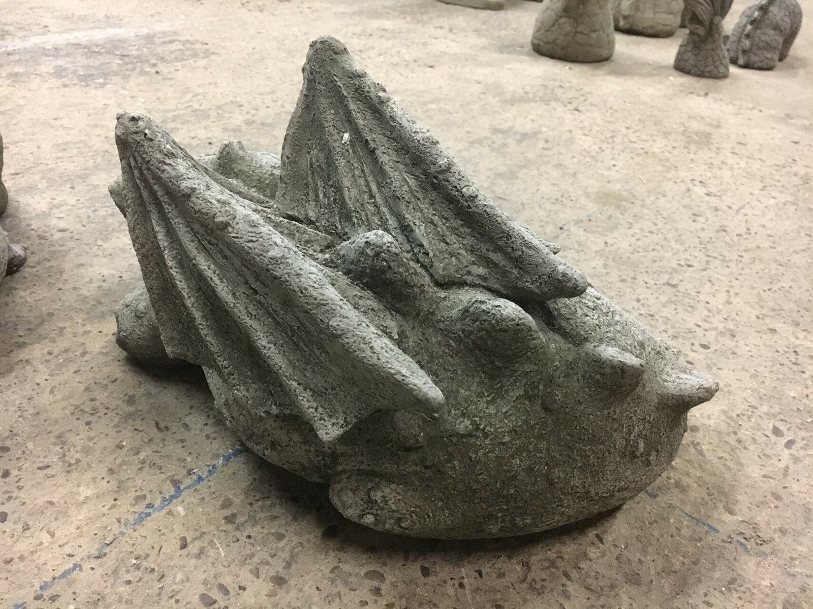 Pair of Stone Baby Dragon Ornaments