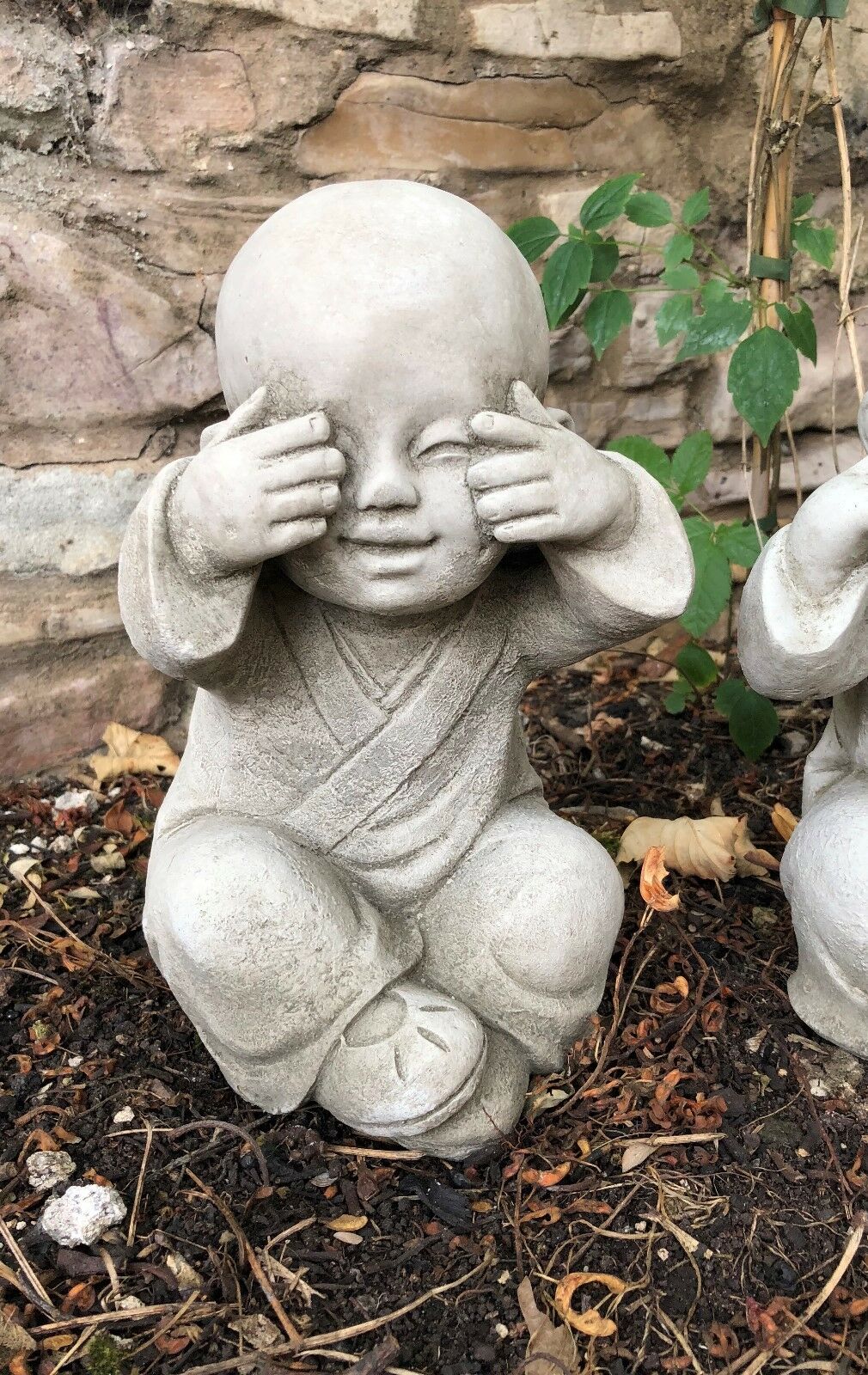 Baby Monk Garden Ornaments - See, Hear, Speak No Evil Set