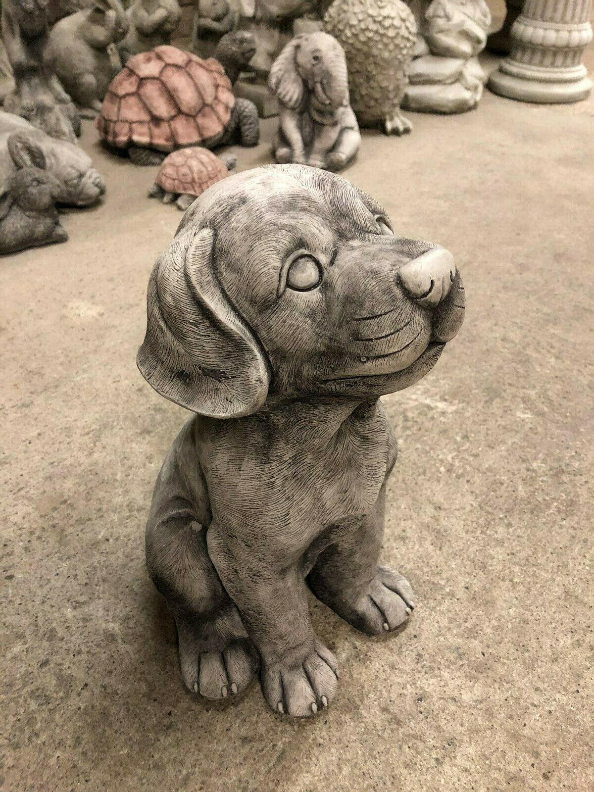 Stone Puppy Garden Ornament - Enhances Outdoor Space