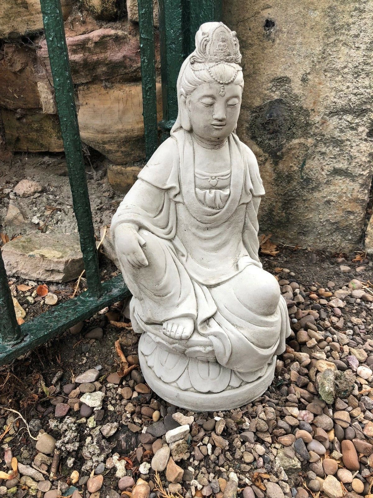 Kuan Yin Garden Statue - Stone Sculpture Ornament