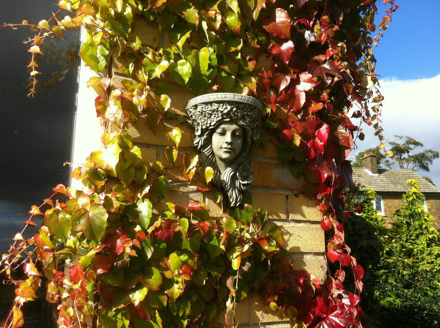 Stone Floral Lady Wall Shelf/Plaque