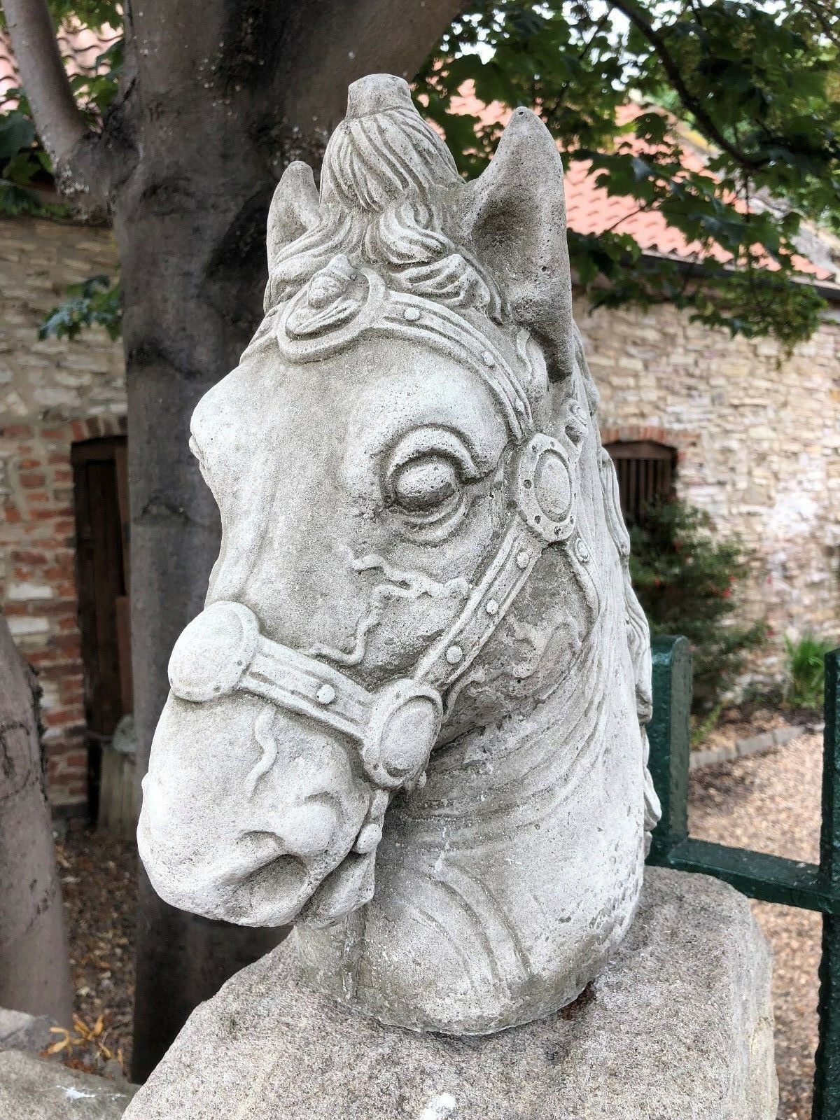 Stone Horse Head Finial