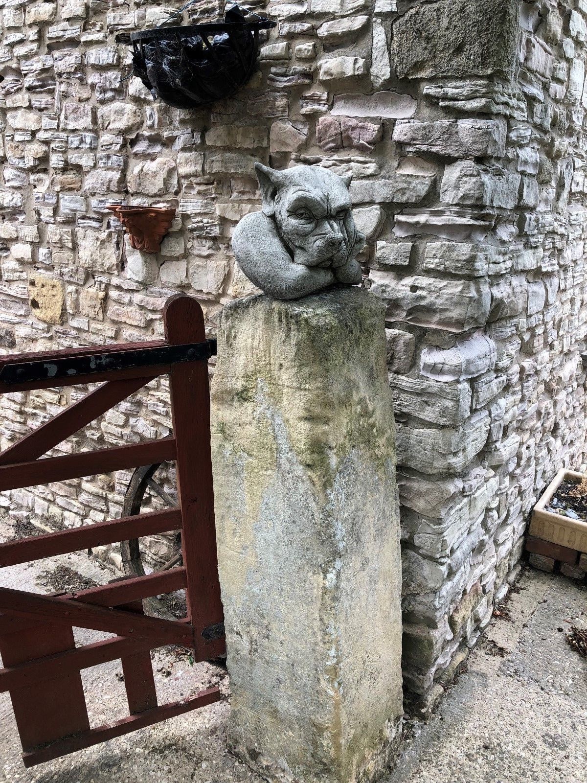 Stone Dog Gargoyle Finial