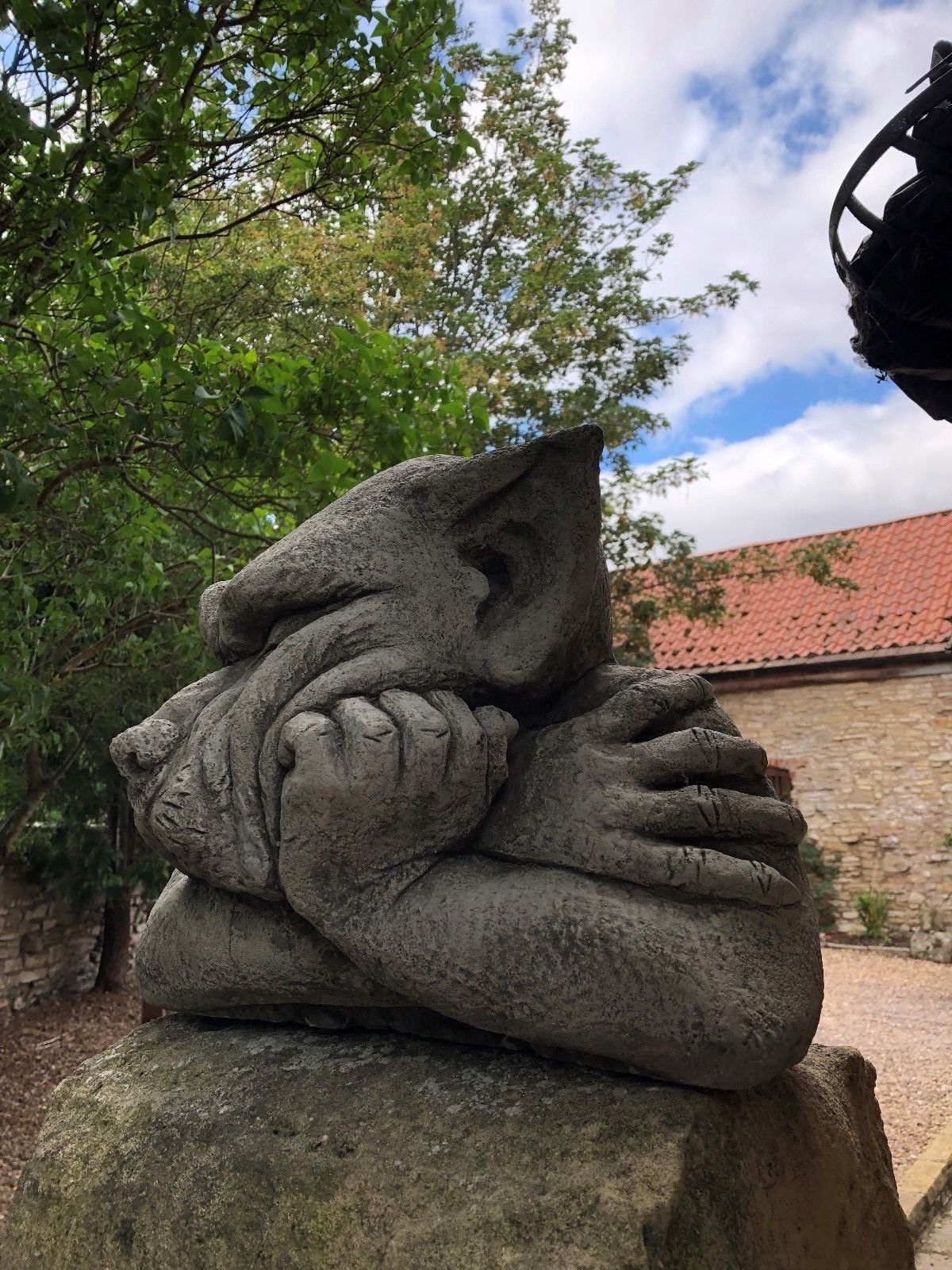Stone Dog Gargoyle Finial
