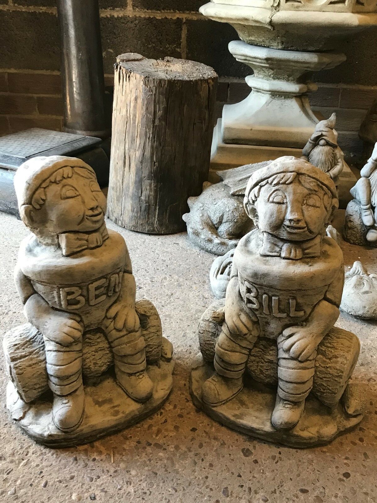 Stone Bill & Ben Flower Pot Ornaments