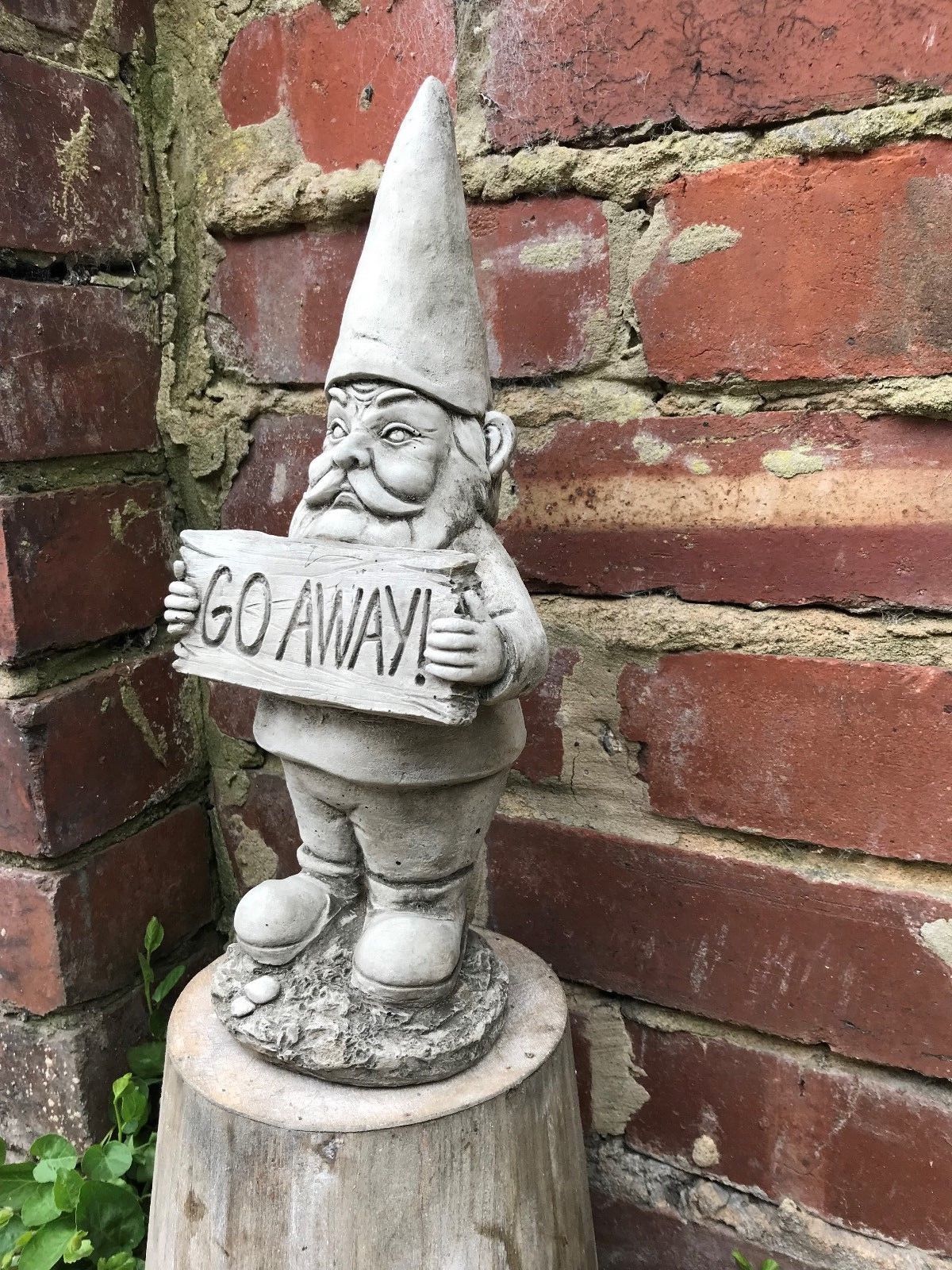 Stone Grumpy Gnome Ornament