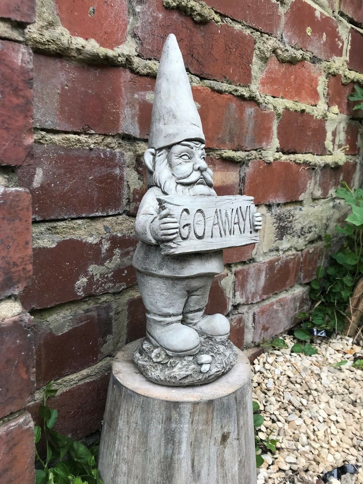 Stone Grumpy Gnome Ornament